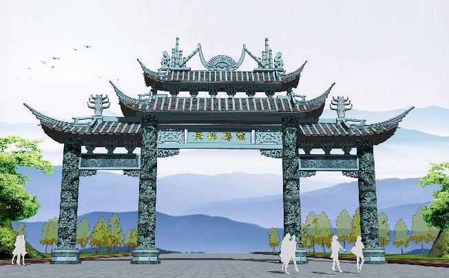 艺术大门/古建牌坊厂家/景区大门定制